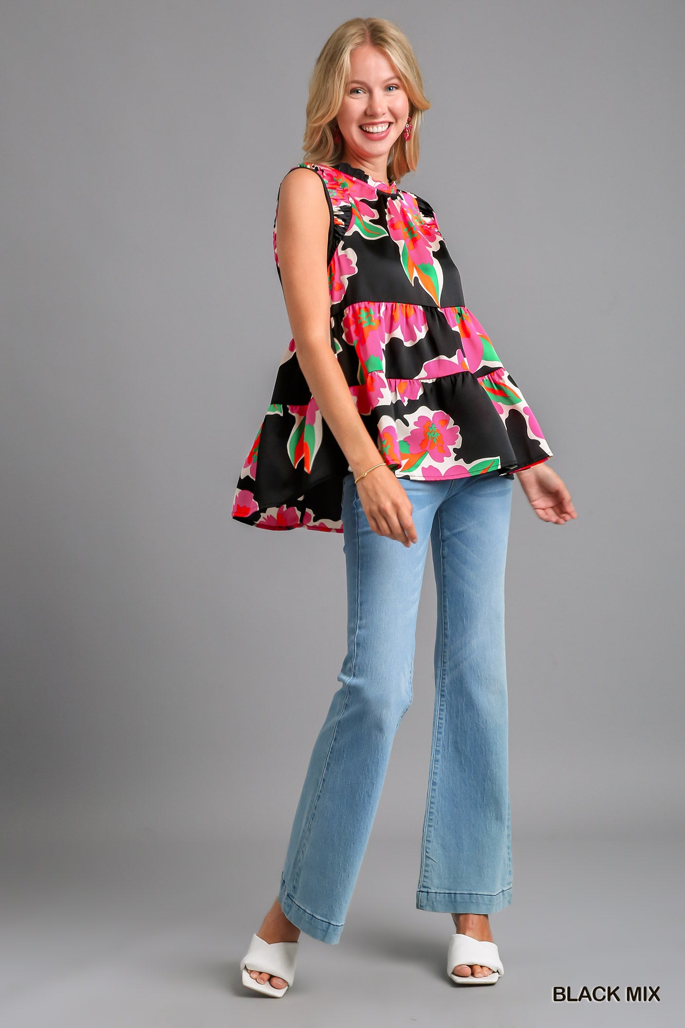 Sleeveless Floral Top