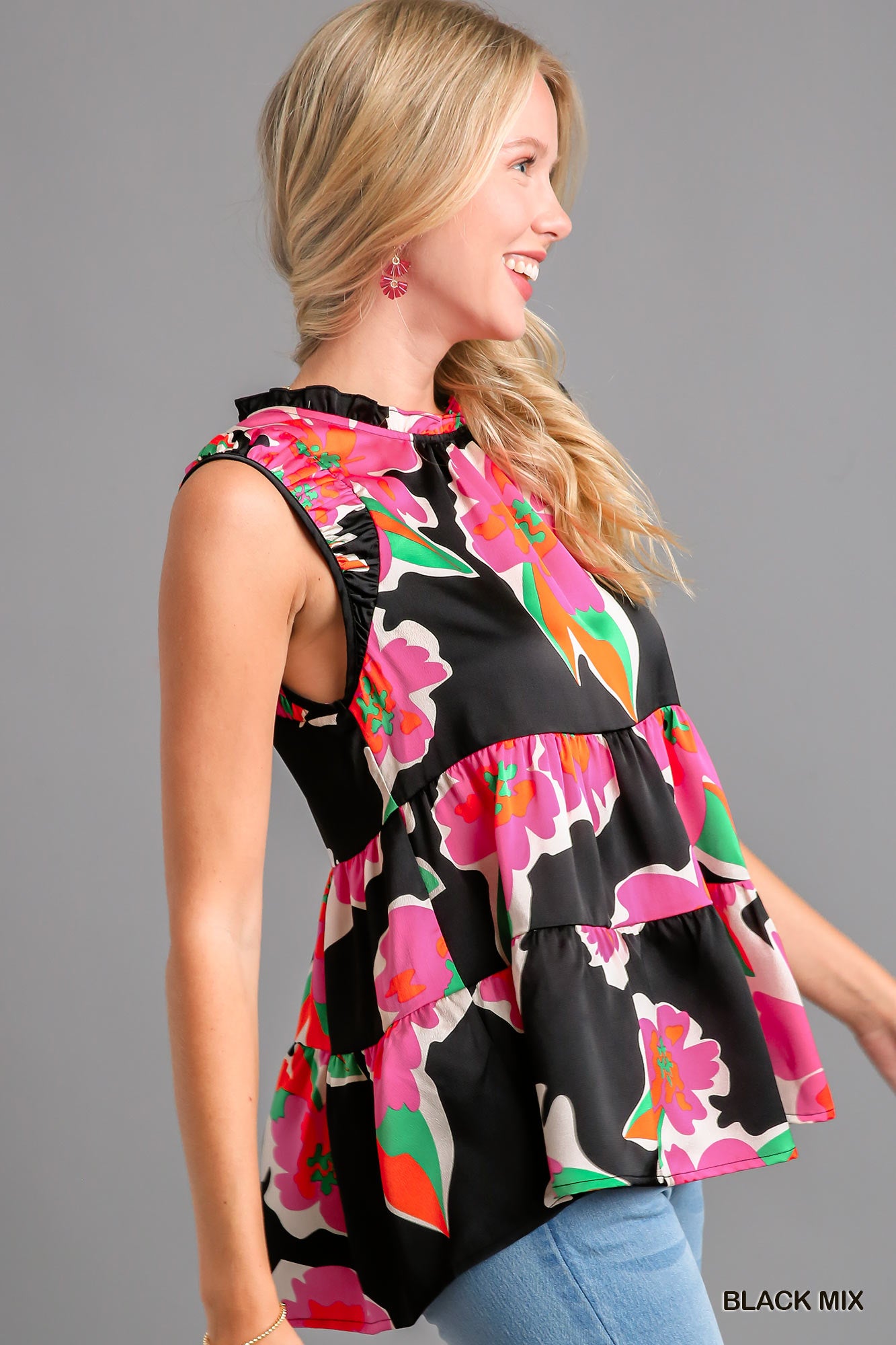 Sleeveless Floral Top
