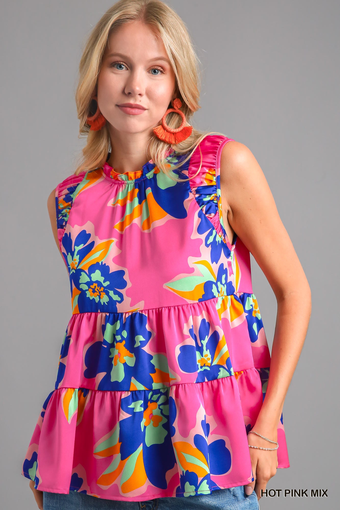 Sleeveless Floral Top