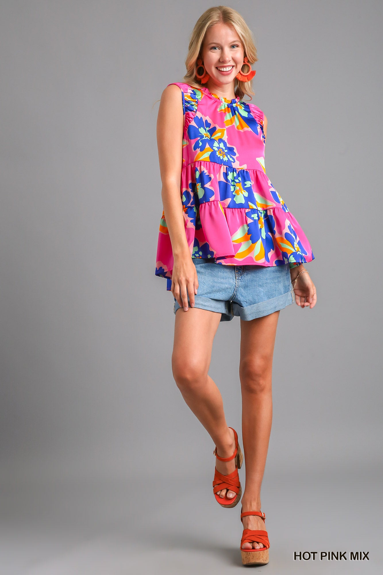 Sleeveless Floral Top